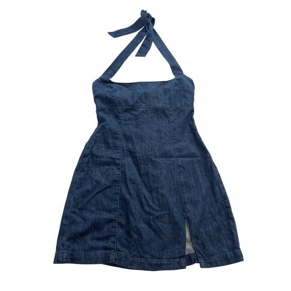 Reformation Jeans Isha Denim Mini Dress in Blue - Picture 1 of 4